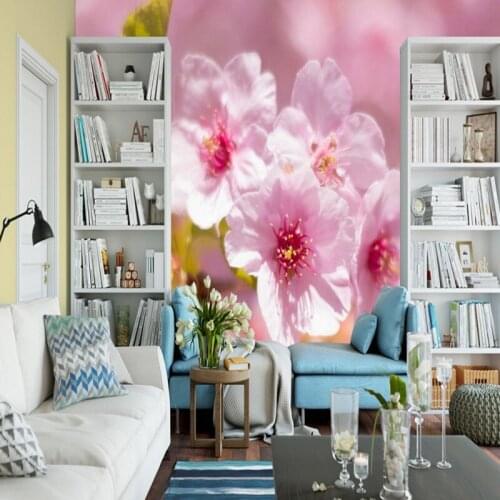 Dropshipping Fatman Flower Wallpaper Pink Plant Flower Embossed Wallpaper Living Room 3d Wallpaper Murals Papel De Parede 3d