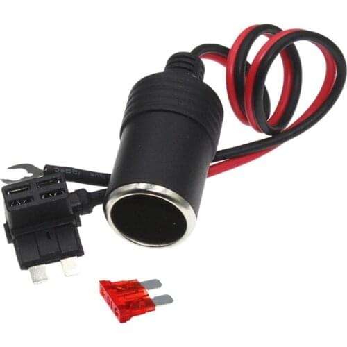 Power Port Outlet USB 12V Car Cigarette Lighter Adapter Socket Kit Female Cable Wired Controller for Driving Recorder