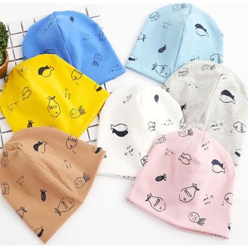 New Style CHILDRENS Hat 0-3 Month 7 Months-6-Year-Old Baby Beanie Infants Set of Head Cap Small Fish