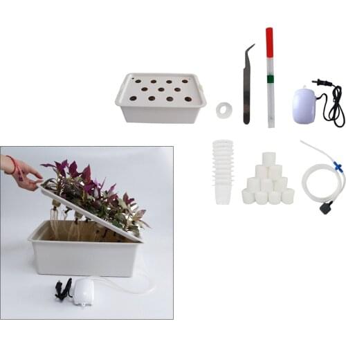 11 Hole Plant Site Hydroponic Growing System Kit Self Watering Garden Cultivation Plant Cabinet Box Lettuce Planter Nursery Pots