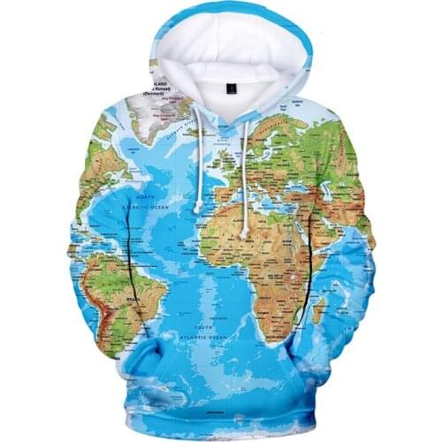 WORLD MAP oveirszied hoodies sweatshirt Men/Women National plate country Hooded streetwear Casual Hip hop Clothes Tracksuit