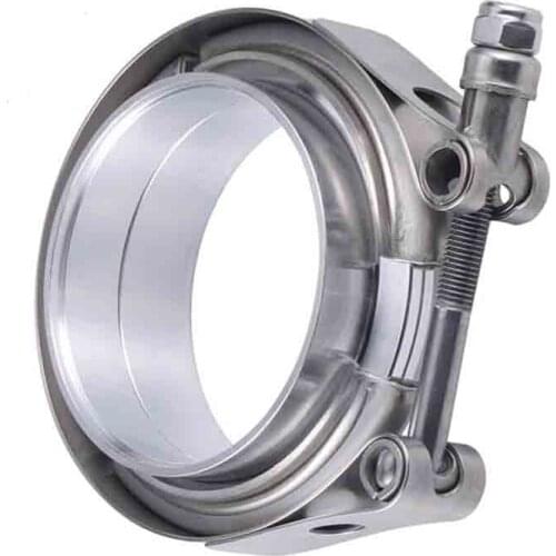 V band Clamp 1.75/2/2.25/3/4/5/6 inch Stainless Steel V-band Clamp Male Female Exhaust Flange Stainless Steel Vband Clamps