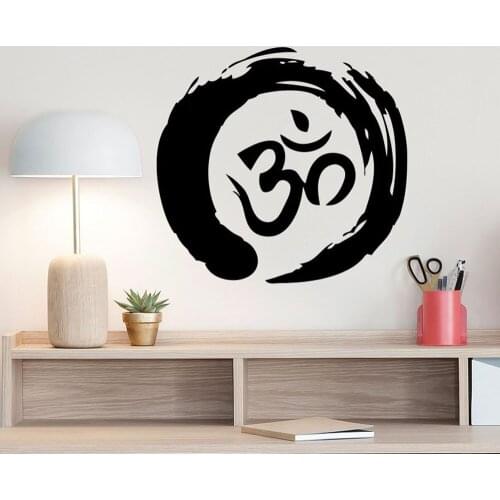 Zen Circle Symbol Wall Decal Ohm Buddhism Poster Yoga Sign Enso Circle Vinyl Sticker Office Meditation Decor Home Bedroom 3160