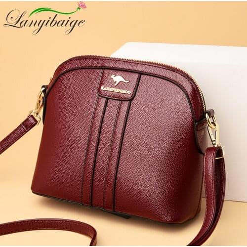 Female Shoulder Crossbody Bags for Women 2021 Ladies Soft High Quality Leather Luxury Kangaroo Brand Handbags Bucket Bag
