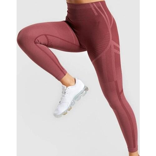 SVOKOR Solid Printed Women Leggings Seamless High Waist Fitness Leggins Workout Casual Pants Breathable Elasticity Running