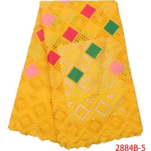 100% Cotton Lace Embroidery African Dry Laces Milk Cord Lace Fabric For Woman Wedding Dress Fashion French Lace Fabric NA2884B-1