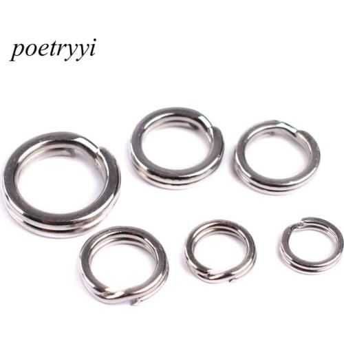POETRYYI 100Pcs Classic Silver Color New Arrival Nearly white split ring Fishing Connector Brand Fish Hooks hot model lure Y20