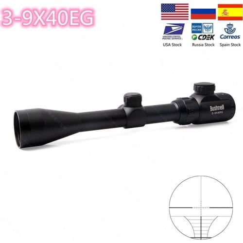 3-9X40EG Optic Scope Red Green Rangefinder Illuminated Optical Sniper Rifle Scope Hunting Scopes Riflescope