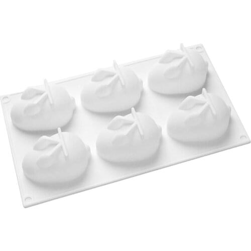 6 Grids Easter Rabbit Bunny Cake Baking Mold DIY Chocolate Mold Silicone Cake Mold Easter Party Decoration Ornaments