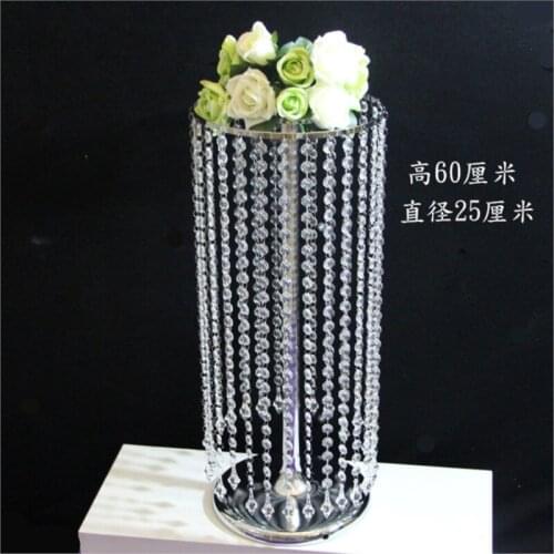 60cm(H) Table centerpiece chandelier flower stand crystal pillar wedding decoration