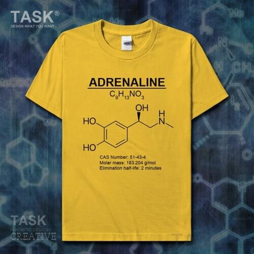 Adrenaline Molecular Formula Chemistry Subject fans fitness clothes Short sleeve t-shirt new Tops t shirt mens summer Fashion 01