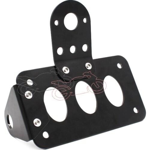 Motorbike Side Mount Aluminum Alloy Tail Light Holder Motorcycle License Plate Mount Holder Steel Bracket Durable For Harley