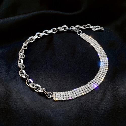 Hot Sale Splice Shiny Bohemian Clavicle Chain Fashion Personality Vintage Multilayer Necklace For Women Baroque Prom Accessories