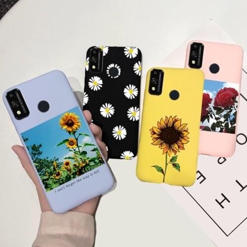 For Huawei Honor 9x Lite 10x Lite Case Sunflower Daisy TPU Luxury Coque Fundas For Honor 9X 10x Lite 9 x JSN-L21 Back Cover csae