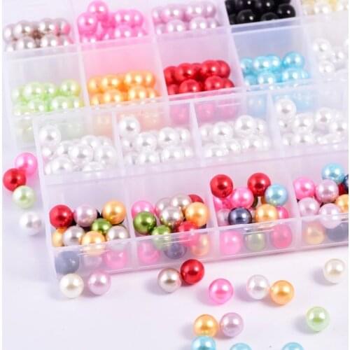 DIY Handmade Jewelry Sewing Accessories 150pc/box 8mm Mixed Sets Colorful pedrarias A50