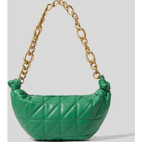 Designer Lingge Shoulder Bags Luxury Soft Pu Leather Clucth Bag Lady Large Tote 2022 Brands Thick Chains Quilted Women Handbags