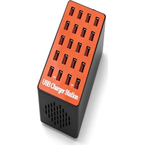 20-Port USB Hub Charger Power Adapter Wall Fast Charging Dock Station 100W for Apple iPhone iPad Samsung Huawei Smartphone Table