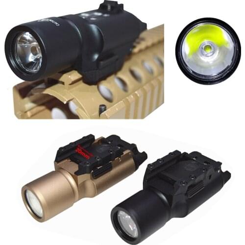 FIRECLUB Tactical SF X300 LED Weapon Light Pistol Lanterna Airsoft Flashlight with Picatinny Rail for Hunting