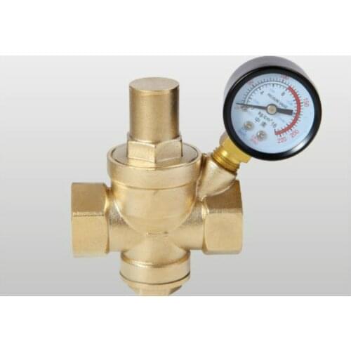 DN15 DN20 DN25 DN32 Brass water pressure regulator with Gauge pressure maintaining valve Tap water pressure reducing valve