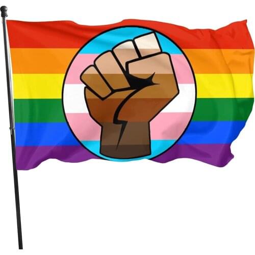 LGBT Gay Trans Pride BLM Fist National Flag Outdoor Decorative Flag Garden Flag Landscape Flag 3x5 Foot