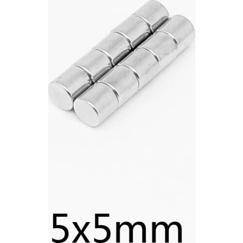 20~500pcs 5x5 mm Strong Neodymium Magnet 5mm x 5mm Powerful Magnetic Magnets 5x5mm Small Round Permanent Magnet Disc 5*5 mm