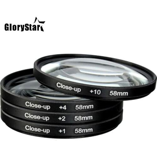 Macro Close Up Lens Filter +1+2+4+10 Filter Kit 46mm 49mm 52mm 55mm 58mm 62mm 67mm 72mm 77mm 82mm For Canon Nikon Sony Cameras