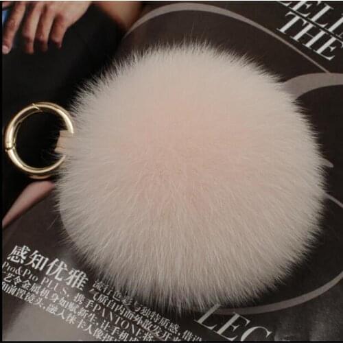 Real fox fur ball pendant fur bag hanging decoration big hair ball jewelry hair mobile phone car key ring plush jewelry female