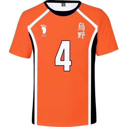New Haikyuu Sports T-shirt Volleyball Team Uniform Training Clothes Men Women Casual T Shirt Summer Breathable Adult Kid Tee