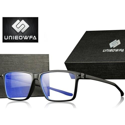 TR90 Gaming Computer Glasses Men Radiation Anti Blue Light Blocking Eyeglasses Men Protection Anti Blue Ray Eyewear Clear Lens