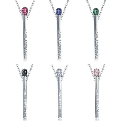Double Fair Unisex Pendant Necklaces For Women Men Personality Music Microphone Multicolor Silver Color Fashion Jewelry KBN164