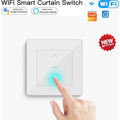 EU Tuya Smart Life WiFi Curtain Blind Switch For Roller Shutter Electric Motor Google Home Alexa Voice Control DIY Smart Home QB