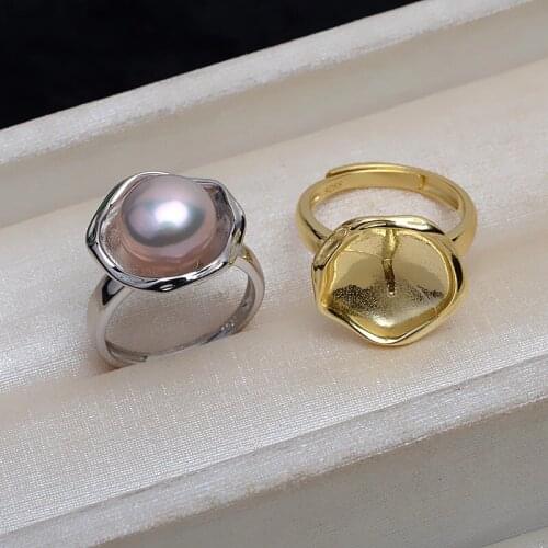 New Fashion 925 Sterling Silver Adjustable Finger Ring Base Settings Findings Jewelry Parts Fittings Accessories for Beads