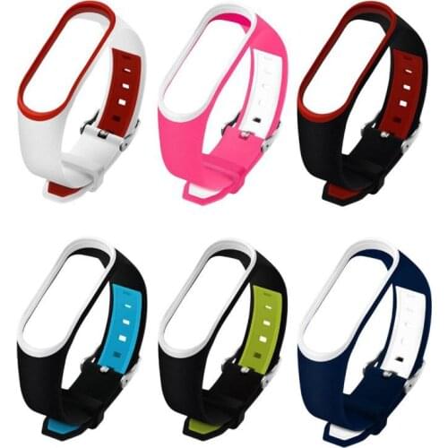 Strap For Xiaomi Mi Band 4 Bracelet stitching color Silicone Belt Wristband Wrist Band For Xiaomi Mi Band 4 band4 Miband4 Strap