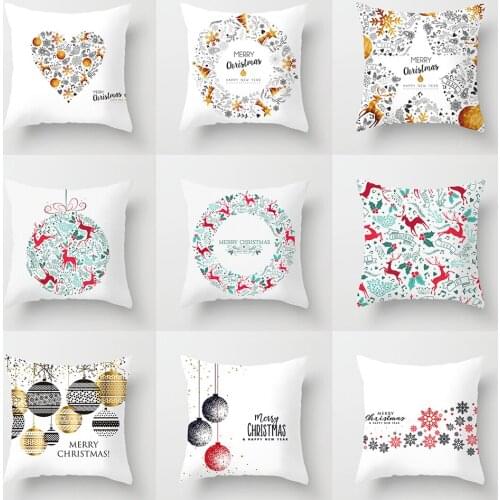 Christmas Cushion Covers Home Decorative Sofa Seat Throw Pillowcases 45*45cm