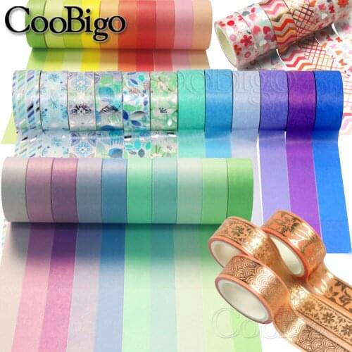 Washi Tape Set Silver Foil Masking Tapes Decorative Adhesive Paper Sticker Scrapbooking Journal Diary DIY Stationery Colorful