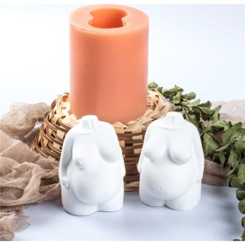 Hot StyleFat Female Body Silicone Candle Mold Curvy Human 3D Stereo DIY Handmade Aromatherapy Resin Plaster Tool Flexible Soft