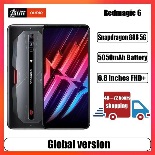Global Version Nubia Red Magic 6 5G Gaming Smartphone 165Hz Refresh Rate Snapdragon888 66W 5050mAh Air-Cooled FastCharge