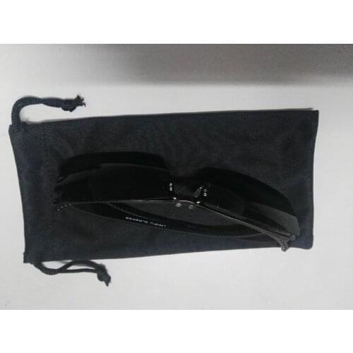 Special sale 25pcs high quality black microfiber cheap drawstring bag custom 9*18cm sunglasses bag for sunglasses packaging