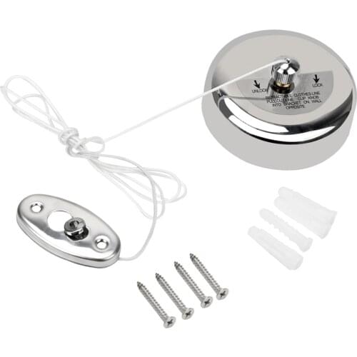 Clothes Drying Rack Rope Stainless Steel Retractable Wall Mounted Clothes-line Laundry Hanger