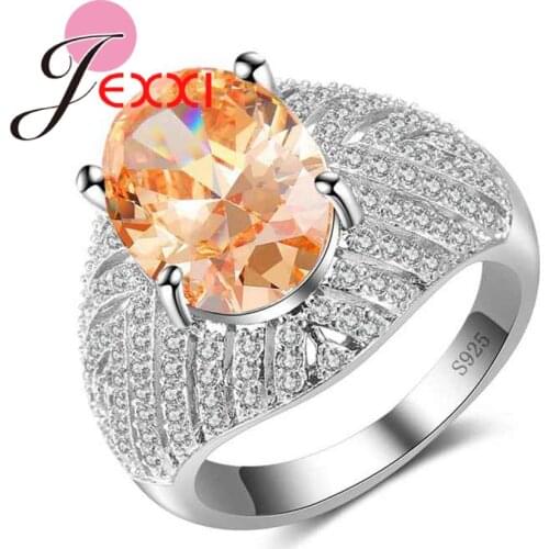 Unique 925 Sterling Silver Rings Three Color Available Finger Rings For Women Wedding Jewelry Gift