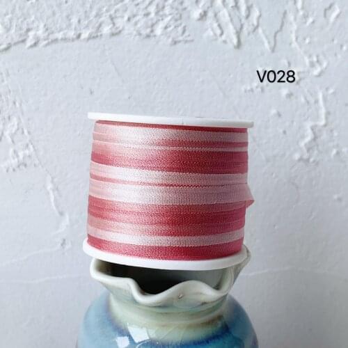 V028 A Roll Wholesale 2mm-36mm 100% Pure Silk Embroidery Ribbons Handcraft Supply Double Faced Thin Taffeta Silk Ribbon