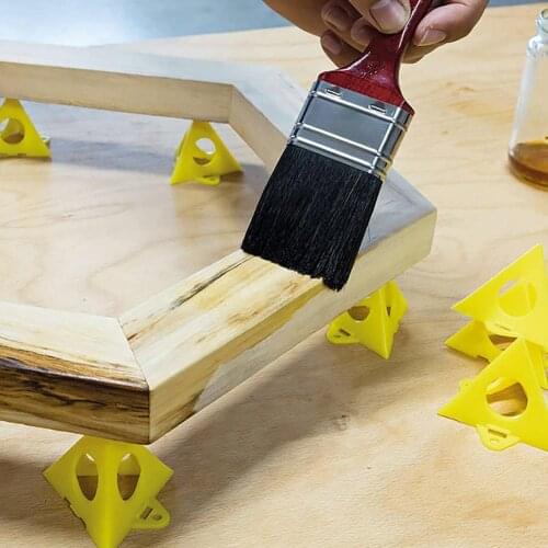 10pcs/set Painting Pyramids Stands Mini Triangular Canvas Stand Woodworking Stands Tools Triangle Paint Pads Feet