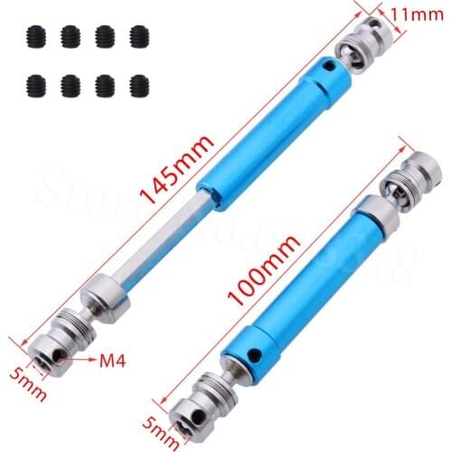 2pcs Duty Metal Drive Shaft 100-145mm For RC Car 1/10 Rock Crawler Truck Axial SCX10 RC4WD Tamiya HSP Traxxas