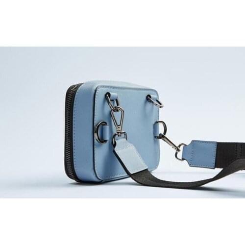 2021 New Fashion Casual Small Box Designer Bag Womens Shoulder Crossbody Bags Pu Leather Wide Shoulder Strap Sac Messenger Bag