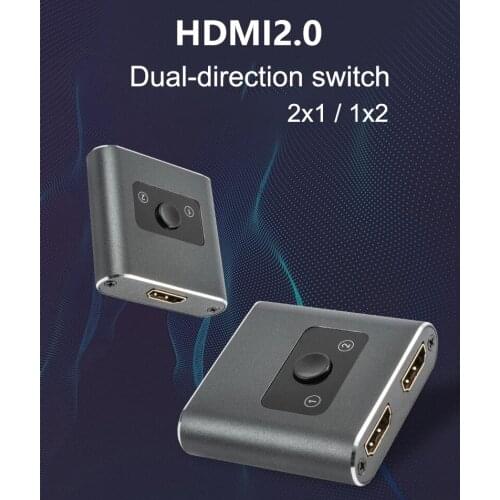 4K 60Hz HDMI 2.0 Switch Audio Video Converter Splitter 1x2 2x1 Bi-Direction Switch for PS4 Ps3 TV Box Laptop PC To Monitor HDTV