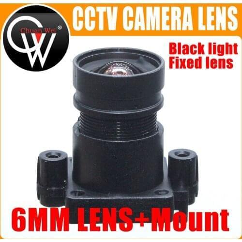 5pcs 2MP 6mm cctv Lens F1.0 M12 Star light and black light Fixed lens + m12 mount for HD IP Camera