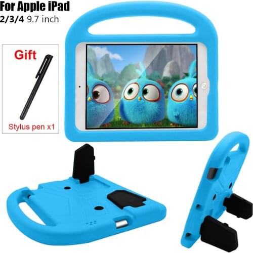 For Apple Ipad 2 3 4 Case Kids Shockproof EVA Cover for Ipad 2 Ipad 4 Portable Handle Stand Holder Case Full Body Protection