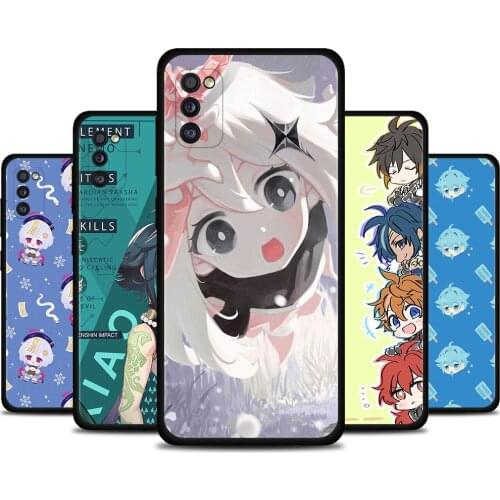 Phone Cover For Samsung A71 Case Black Funda for Galaxy A51 A11 A12 A21 A52 A42 A02s A02 Shell Genshin Impact