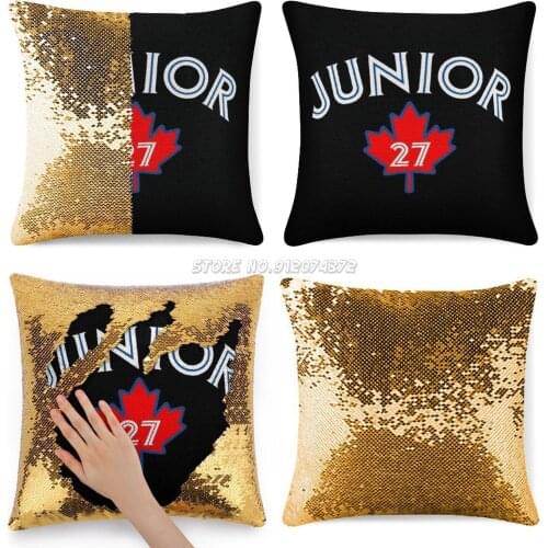 Junior Sequin Pillowcase Throw Pillow Case 40cmX40cm Jays Canada Baseball Vlad Guerrero Junior Jr Vladimir Vladdy Vladimir
