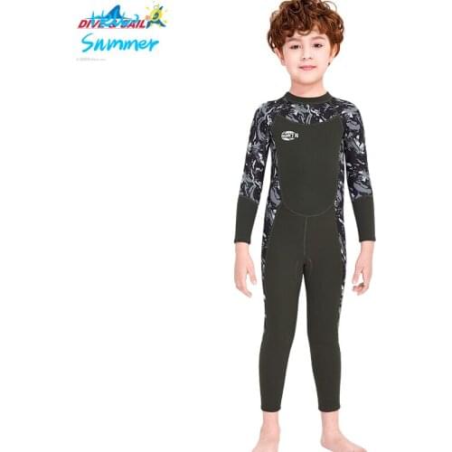 Children Swimsuit Swimwear Solid Professional Wetsuits For Boys Kids Surfing Diving Suits Keep Warm Scuba Swim Fitness Thickness